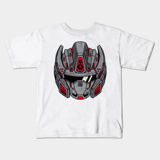 Red Mecha Head Kids T-Shirt